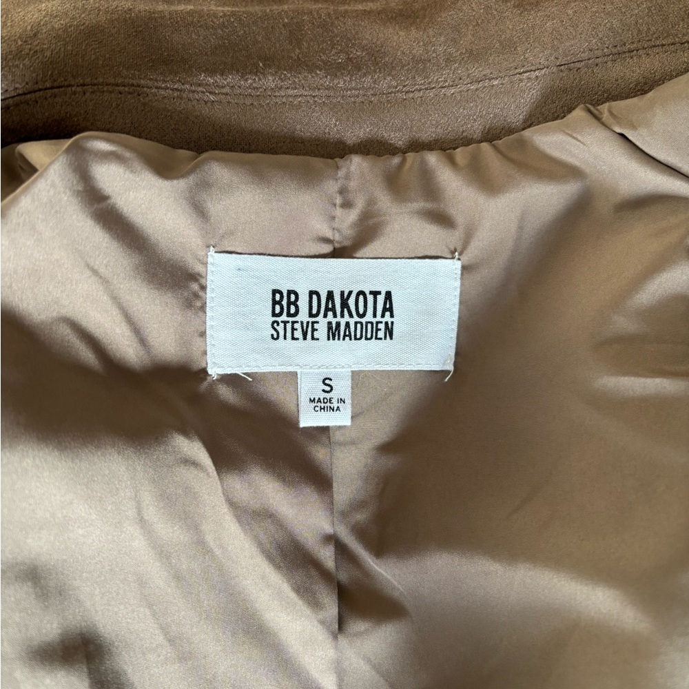 BB Dakota Brown Faux-Suede Moto Jacket - Picture 6 of 7